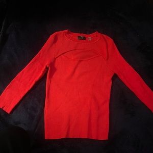 Women’s size l red long sleeve sweater